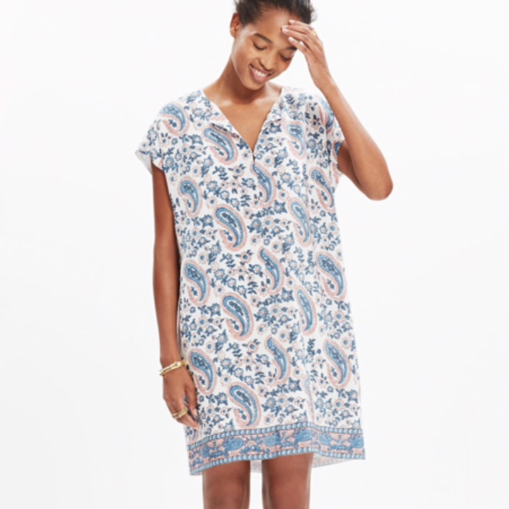 Madewell paisley silk dress